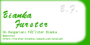 bianka furster business card